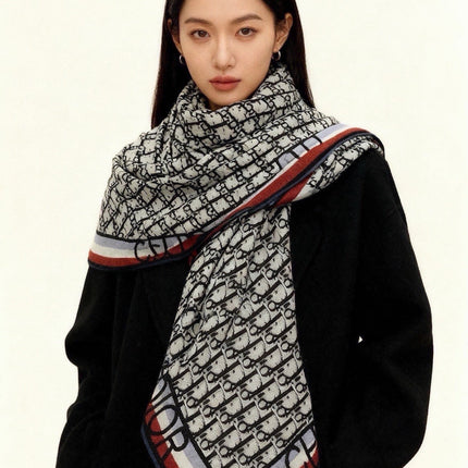 DIOR 26S SCARF 140CM IN CASHMERE SILK 311937