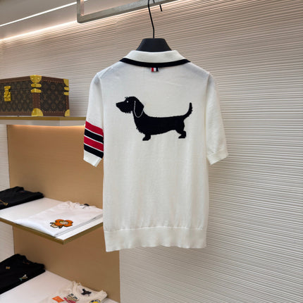 THOM 26S SHORT-SLEEVED KNIT POLO SHIRT STYLE 150