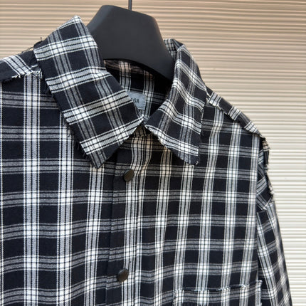 BALENCIAGA 26S LONG-SLEEVE PLAID SHIRT 272