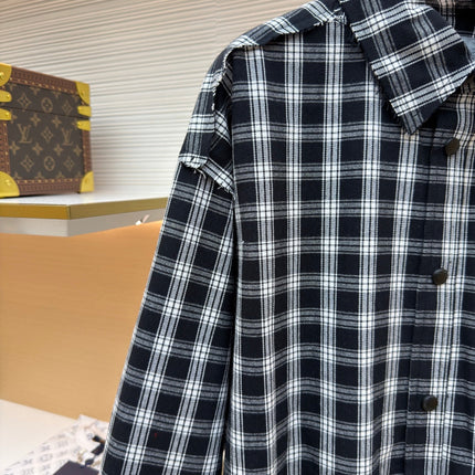 BALENCIAGA 26S LONG-SLEEVE PLAID SHIRT 272