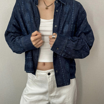 MAX MARA 25S DENIM COTTON SHIRT 168