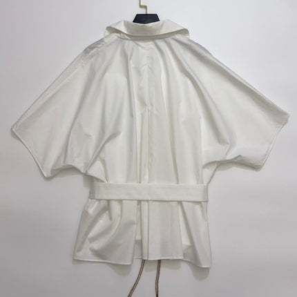 MAXMARA 26S SHORT-SLEEVE BELTED SHIRT 264