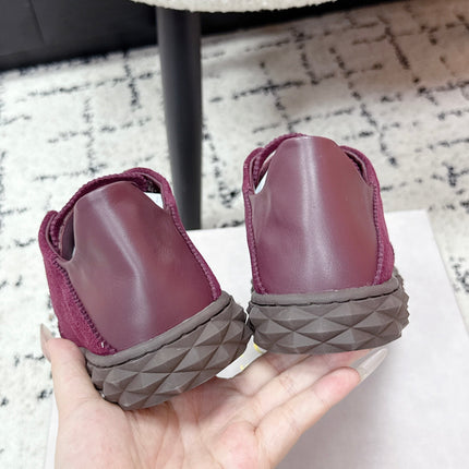 JIMMY CHOO 26S SNEAKERS IN DARK RED SUEDE