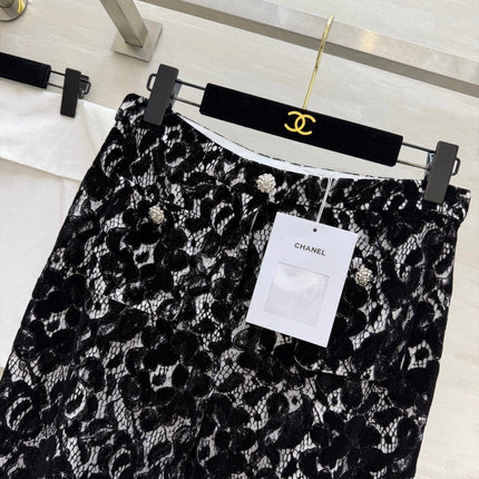 CHANEL 26S LACE FLARED PANTS STYLE 1026