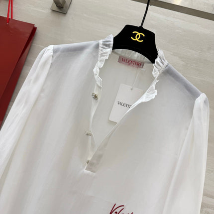 VALENTINO 26S RUFFLED COLLAR SHIRT 128
