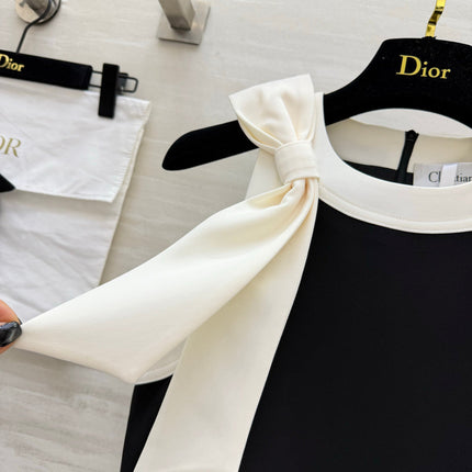DIOR 26S SLEEVELESS A-LINE DRESS WITH BOW 1399