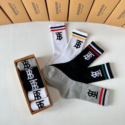 BURBERRY 26S CREW SOCKS 493050 (1 BOX)