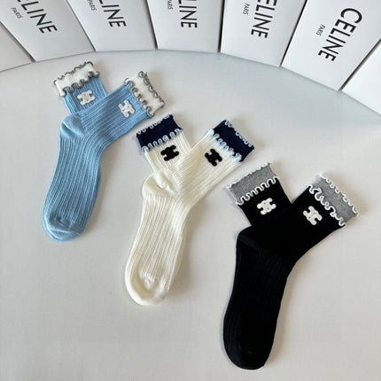 CELINE 26S CREW SOCKS 520266 (1 BOX)