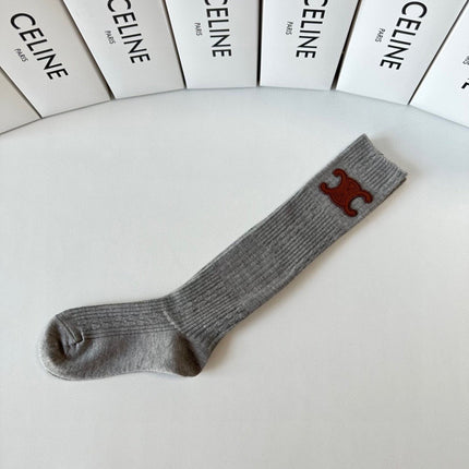 CELINE 26S CREW SOCKS IN GREY 170917 (1 BOX)
