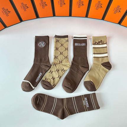 HERMES 26S CREW SOCKS 278225 (1 BOX)
