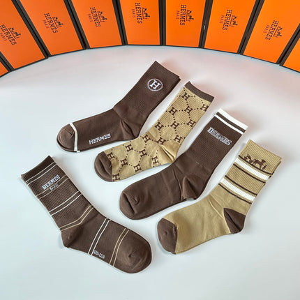 HERMES 26S CREW SOCKS 278225 (1 BOX)