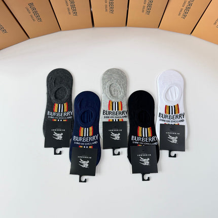 BURBERRY 26S NO-SHOW SOCKS 301510 (1 BOX)