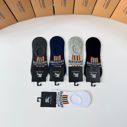 BURBERRY 26S NO-SHOW SOCKS 301510 (1 BOX)