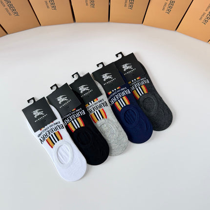 BURBERRY 26S NO-SHOW SOCKS 301510 (1 BOX)