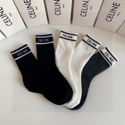 CELINE 26S CREW SOCKS 373798 (1 BOX)