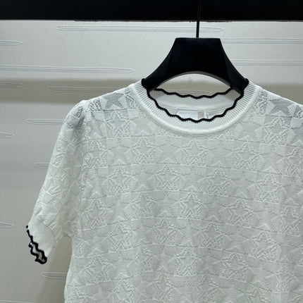 DIOR 26S SHORT-SLEEVE KNIT TOP 1387