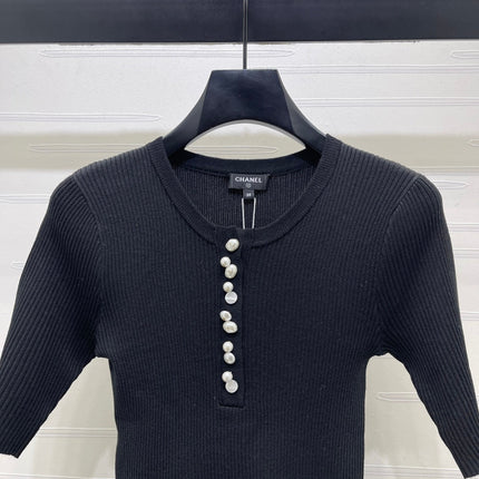CHANEL 26S SHORT-SLEEVE KNIT TOP 1331
