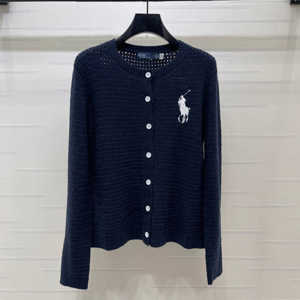 RALPH LAUREN 26S LONG-SLEEVE OPENWORK KNIT CARDIGAN 593