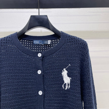 RALPH LAUREN 26S LONG-SLEEVE OPENWORK KNIT CARDIGAN 593
