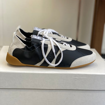 CHLOE 26S SNEAKERS IN BLACK FABRIC AND LEATHER