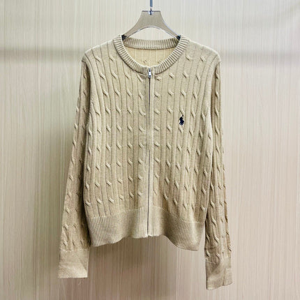 RALPH LAUREN 26S ZIP-UP CABLE-KNIT CARDIGAN 755