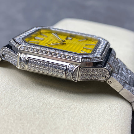 CUBITUS AUTOMATIC ALL STEEL ATTACHED DIAMOND YELLOW DIAL