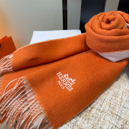 HERMES 26S LONG SCARF 190 IN WOOL 502168