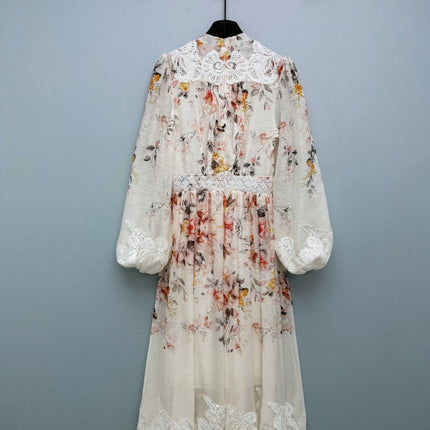 ZIMMERMANN 26S STAND COLLAR LONG-SLEEVE DRESS STYLE 140