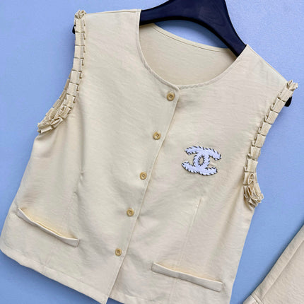 CHANEL 26S VEST TOP & SHORTS SET STYLE 1174