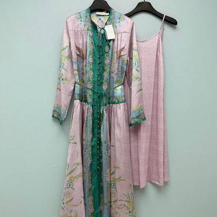ZIMMERMANN 26 FLORAL PRINT LONG SLEEVE MIDI DRESS STYLE 226