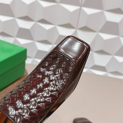 BOTTEGA VENETA 26S VENTURA LOAFERS 40 MM IN BROWN INTRECCIATO CALFSKIN