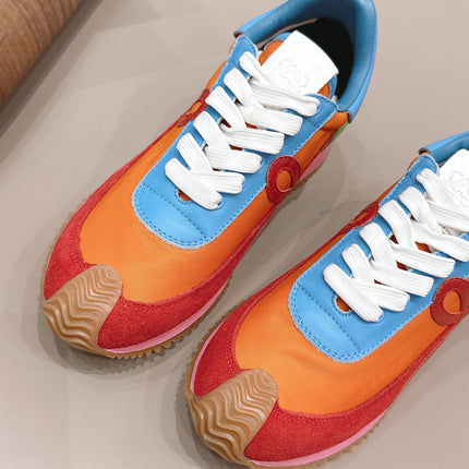 LOEWE 26S FLOW RUNNER SNEAKER IN MULTICOLOR SUEDE AND CALFSKIN