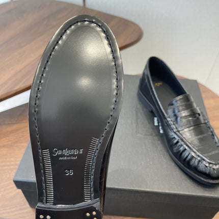YSL 26S LOAFER IN BLACK CALFSKIN