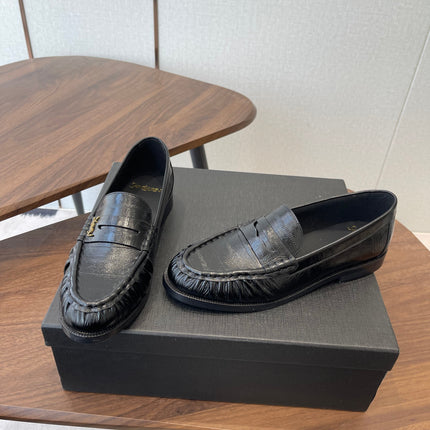 YSL 26S LOAFER IN BLACK CALFSKIN