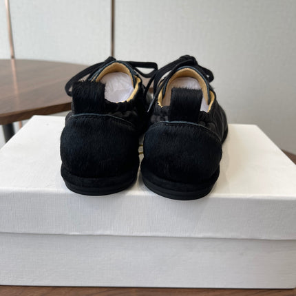 THE ROW 26S SNEAKERS IN BLACK PONY HAIR AND FABRIC
