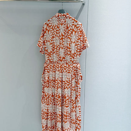 PRADA 26S PRINTED PLEATED DRESS STYLE 987