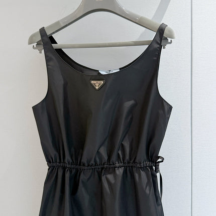 PRADA 26S SLEEVELESS DRAWSTRING DRESS 1182