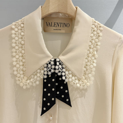 VALENTINO 26S SILK BOW BLOUSE 367