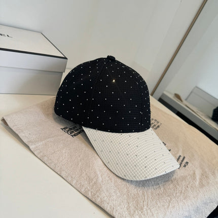 CHANEL 26S CRYSTAL-EMBELLISHED BASEBALL CAP 337798