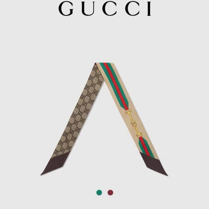 GUCCI 26S SCARF 120 IN SILK 311707