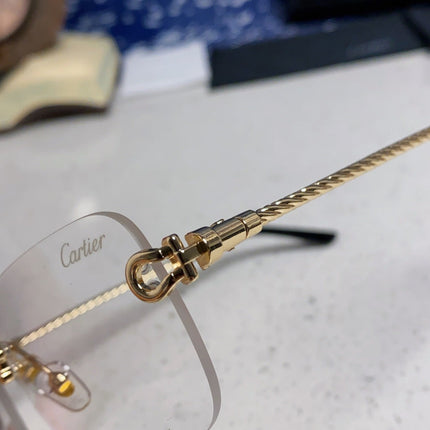 CARTIER 26S RIMLESS RECTANGULAR FRAME IN METAL 434045