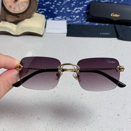 CARTIER 26S RIMLESS RECTANGULAR FRAME IN METAL 434049