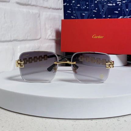 CARTIER 26S RIMLESS RECTANGULAR FRAME IN METAL 436035