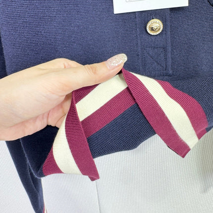 CHANEL 25S LONG-SLEEVE KNIT POLO SHIRT 589