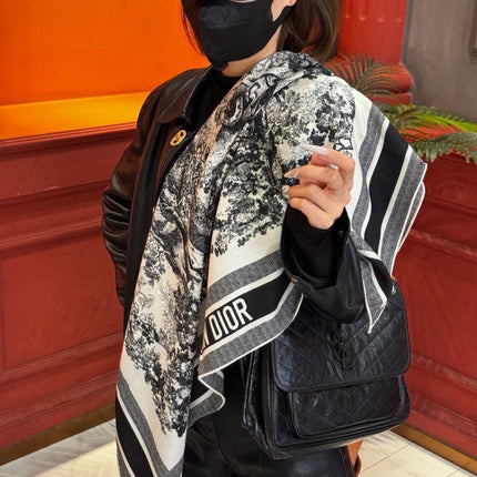 DIOR 26S SCARF 110CM IN WOOL & CASHMERE 300235