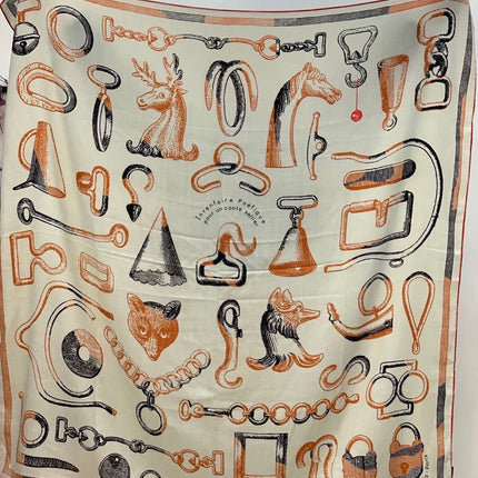 HERMES 26S SCARF 140 IN CASHMERE AND SILK 303159