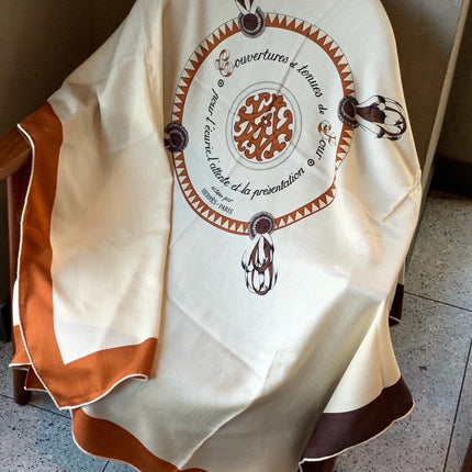 HERMES 26S SCARF 140 IN CASHMERE AND SILK 304243