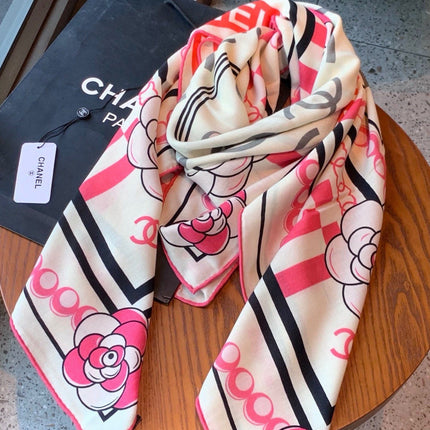 CHANEL 26S SCARF 135 IN CASHMERE AND SILK 309894