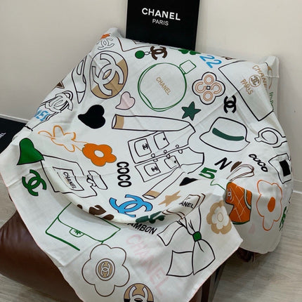 CHANEL 26S SCARF 135 IN CASHMERE AND SILK 309915