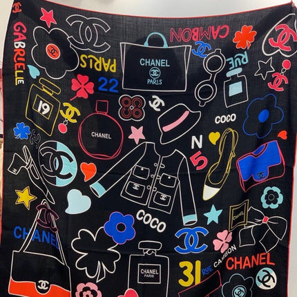 CHANEL 26S SCARF 135 IN CASHMERE AND SILK 309916